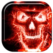 Логотип Fiery Skull Skeleton Live WP