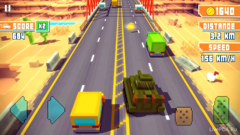 Скриншот для приложения Blocky Highway: Traffic Racing for Android №1