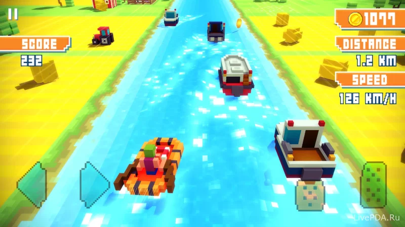 Скриншот для приложения Blocky Highway: Traffic Racing for Android №2