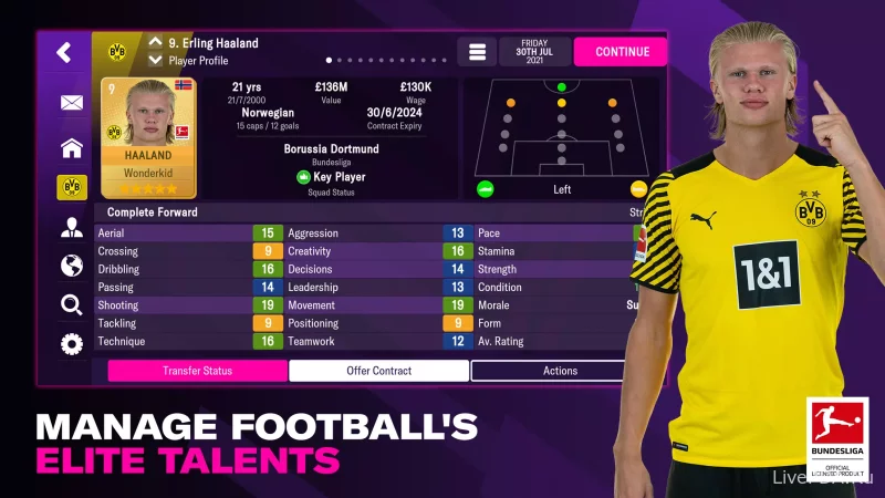 Скриншот для приложения Football Manager 2022 Mobile for Android №1