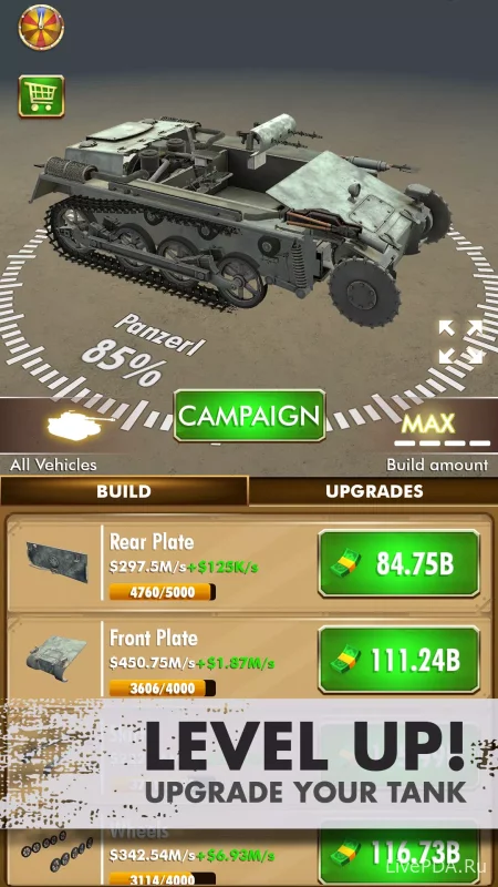 Скриншот для приложения Idle Panzer for Android download for Android №2