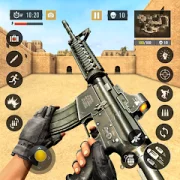 Логотип FPS Commando Game – BattleOps