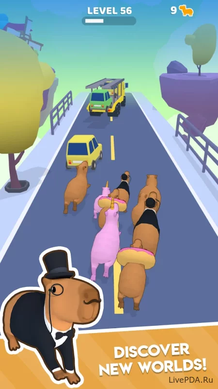 Скриншот для приложения Capybara Rush for Android №4