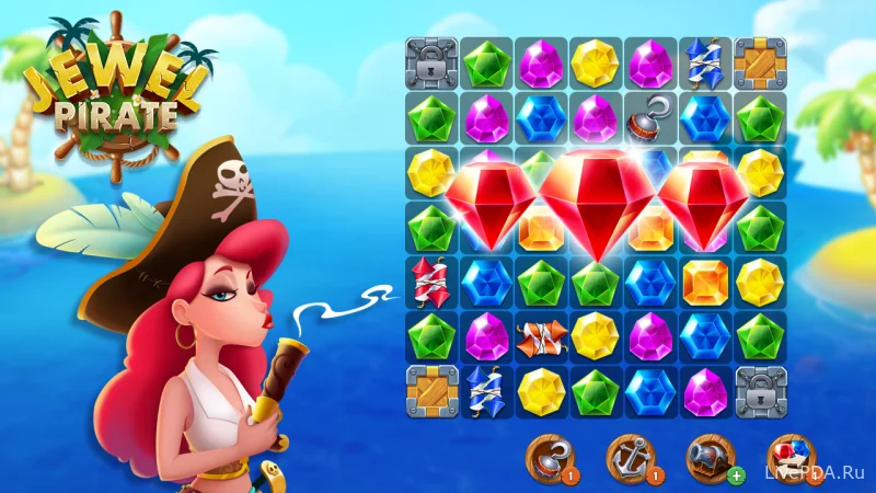 Скриншот для приложения Jewel Pirate №4