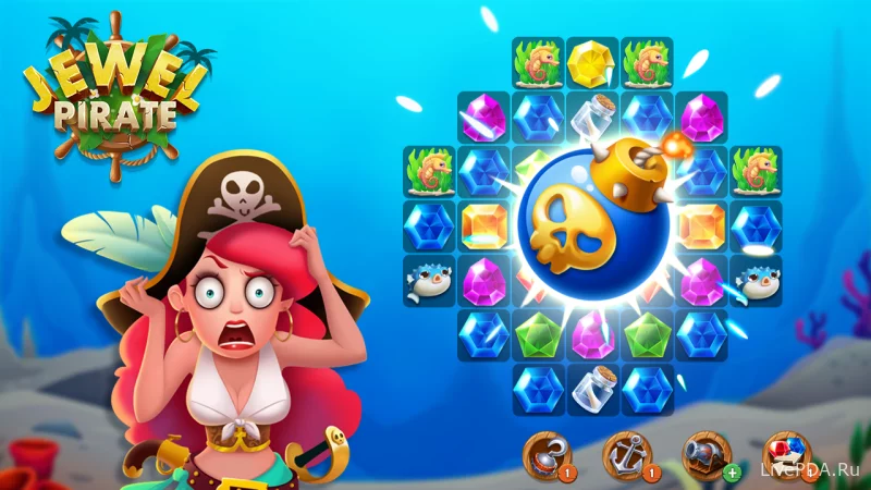 Скриншот для приложения Jewel Pirate №5