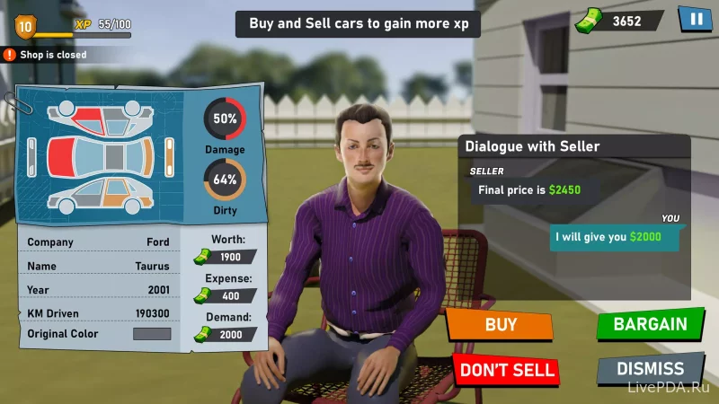 Скриншот для приложения Car Saler - Trade Simulator for Android №2