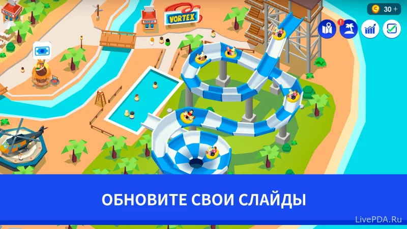 Скриншот для приложения Idle Theme Park Tycoon №3