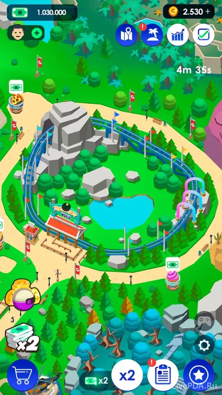 Скриншот для приложения Idle Theme Park Tycoon №4