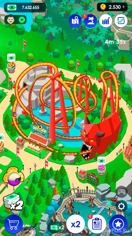 Скриншот для приложения Idle Theme Park Tycoon №5