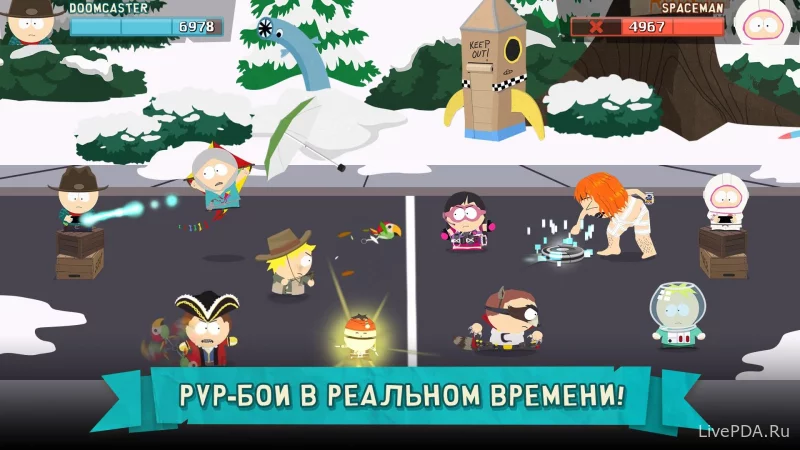 Скриншот для приложения South Park - Mobile Destroyer for Android №3