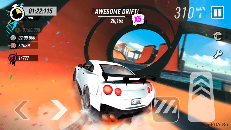 Скриншот для приложения Car Stunt Races: Mega Ramps for Android №1