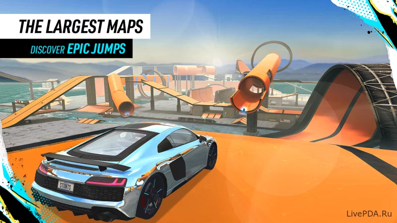 Скриншот для приложения Car Stunt Races: Mega Ramps for Android №3