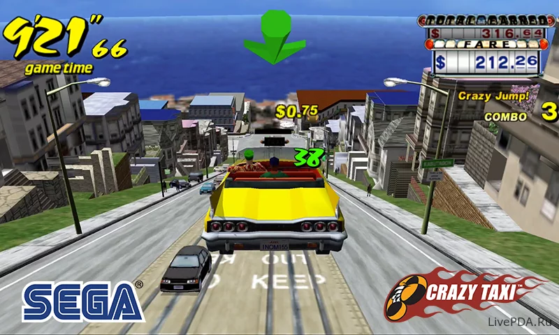 Скриншот для приложения Crazy Taxi Classic №1