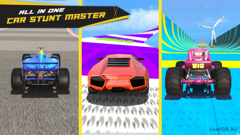 Скриншот для приложения GT Car Stunt Master 3D for Android №3