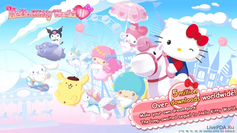 Скриншот для приложения Hello Kitty World 2 Sanrio Kaw (без рекламы) №1