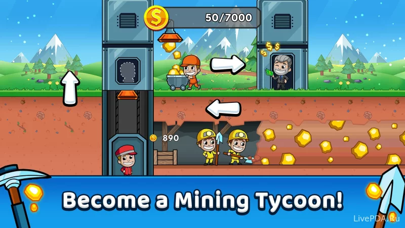 Скриншот для приложения Idle Miner Tycoon (много денег) №1