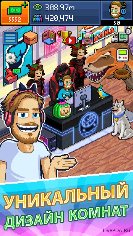 Скриншот для приложения PewDiePies Tuber Simulator for Android №1