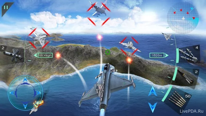 Скриншот для приложения 3D Aerial Battles for Android №3