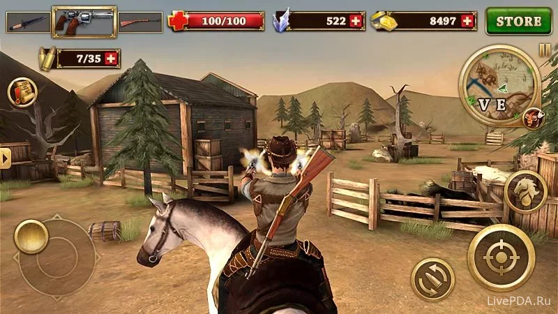 Скриншот для приложения Fire from the West - West Gunfight for Android №1