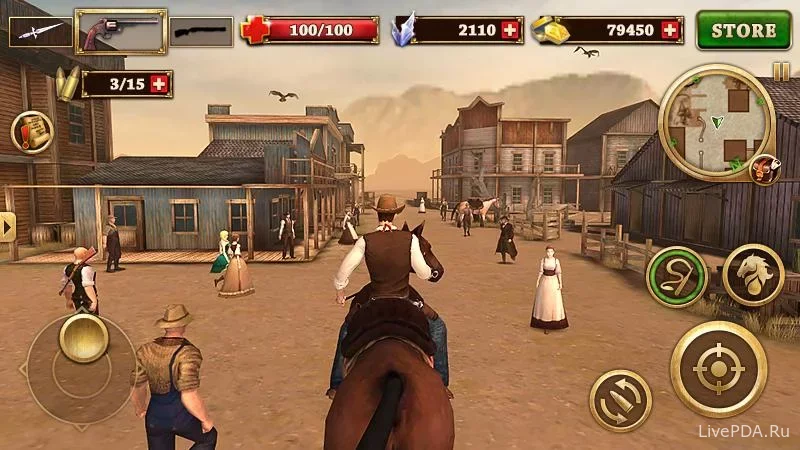 Скриншот для приложения Fire from the West - West Gunfight for Android №2