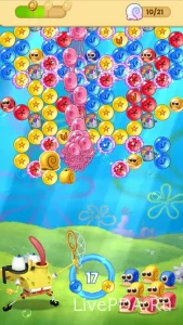 Скриншот №1 SpongeBob: Bubble Pop - пузырьковое приключение